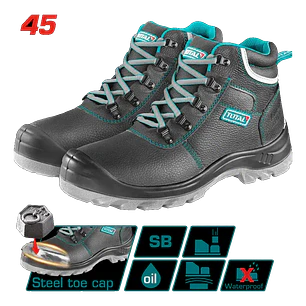 ZAPATO DE SEGURIDAD T 45 CON PUNTA ACERO TOTAL