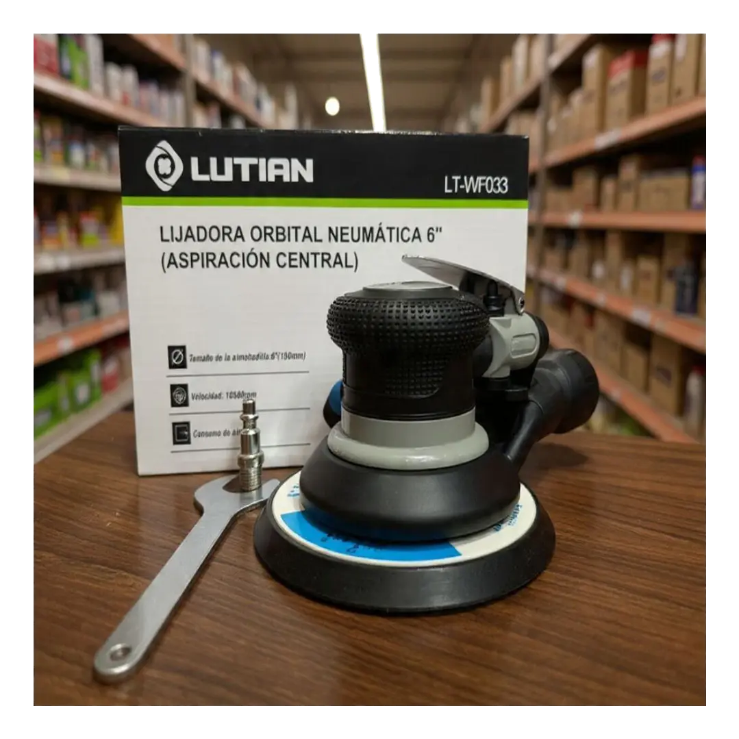 LIJADORA ORBITAL NEUMATICO CON ASPIRACION DE 6” LUTIAN 1