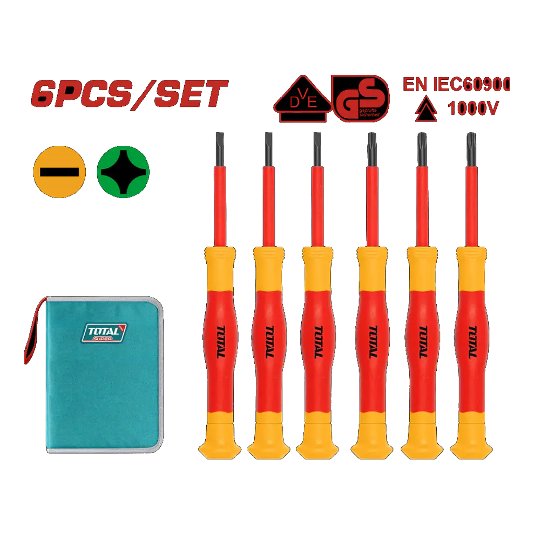 JGO DESTORNILLADOR DE PRECISION POR 6PCS PARA ELECTRICISTA TOTAL 1