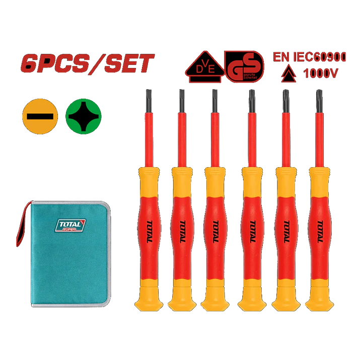 JGO DESTORNILLADOR DE PRECISION POR 6PCS PARA ELECTRICISTA TOTAL 1