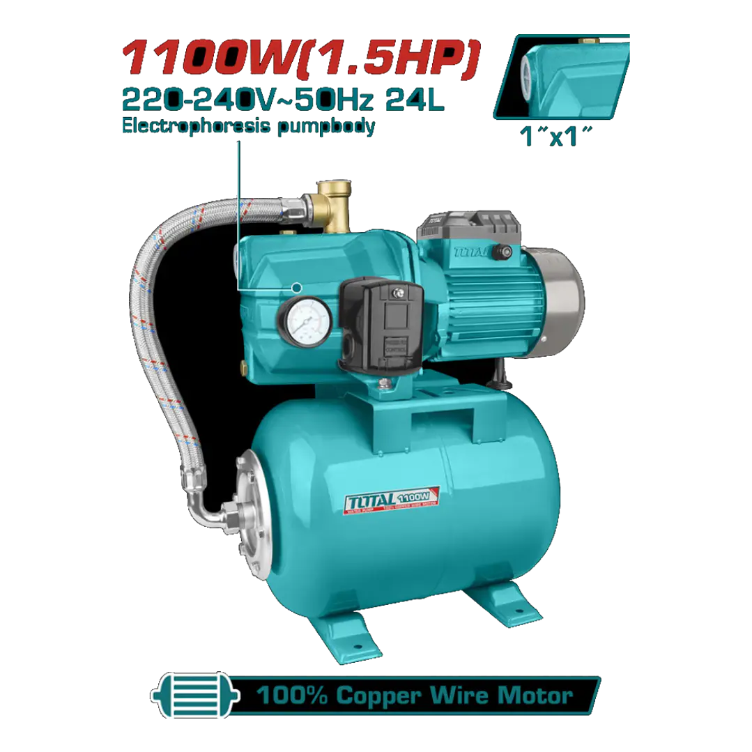 BOMBA DE AGUA 1100W 1,5HP 1