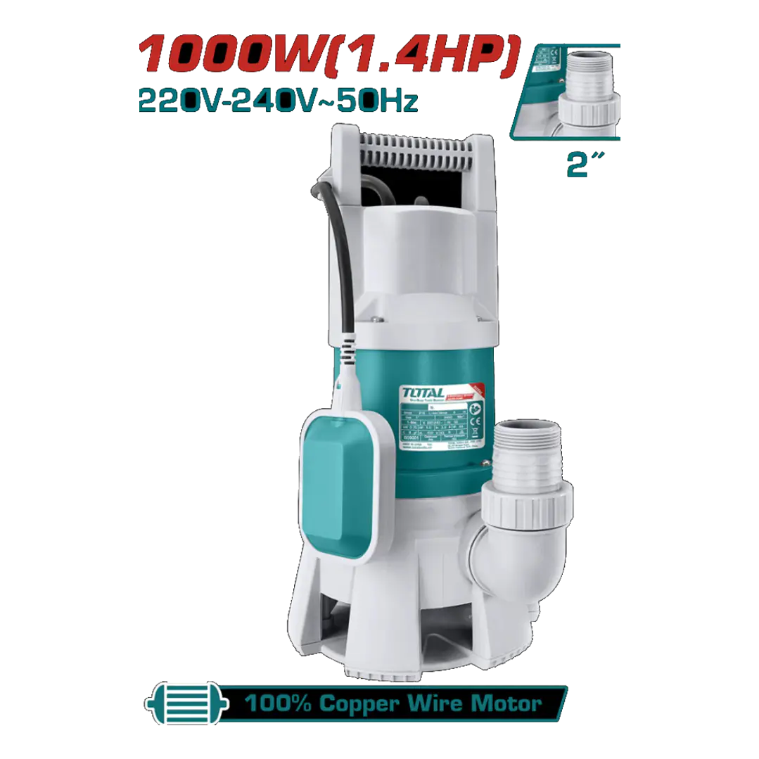 BOMBA SUMERGIBLE 1000W/1.4HP 1