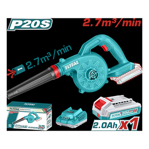 SOPLADORA INALAMBRICO 20V 2,7M3T CON CARG + BAT TOTAL