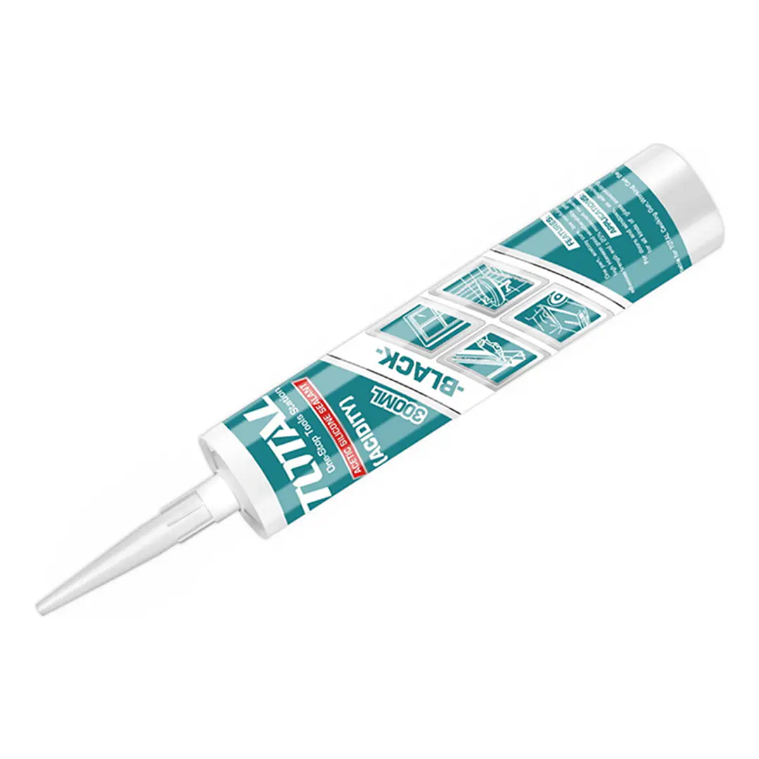 SILICONA SELLANTE NEGRO 300ML TOTAL 1