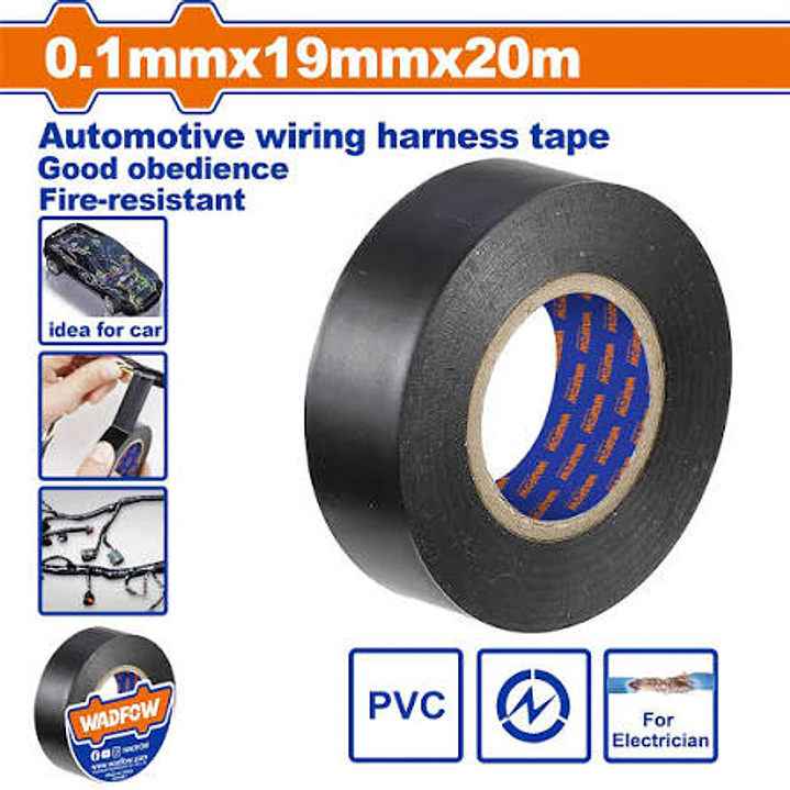 CINTA DE PVC NEGRA 19MM WADFOW 1
