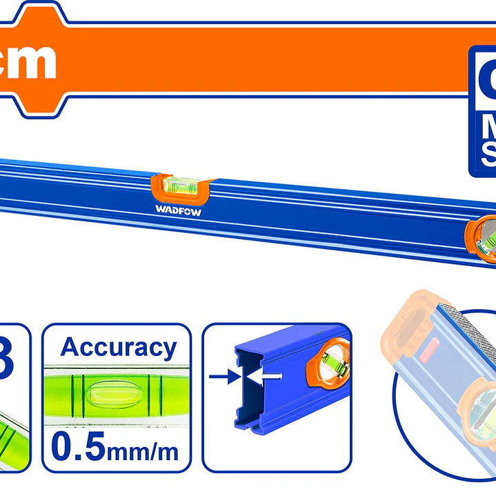 NIVEL DE AGUA ALUMINIO 80CM 3A WADFOW 1
