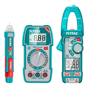 KIT TESTER TENAZA + TESTER DIGITAL + DETECTOR VOLTAJE TOTAL