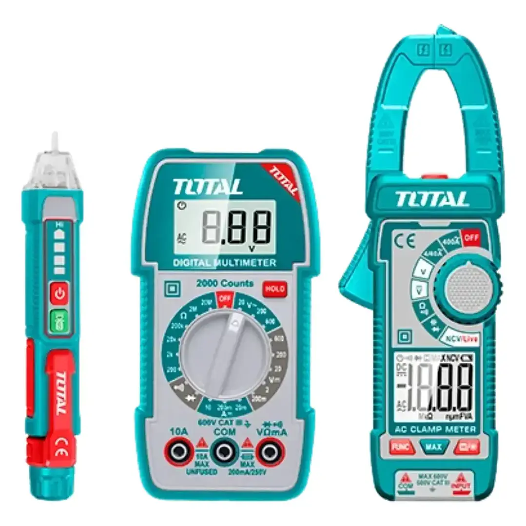 KIT TESTER TENAZA + TESTER DIGITAL + DETECTOR VOLTAJE TOTAL 1