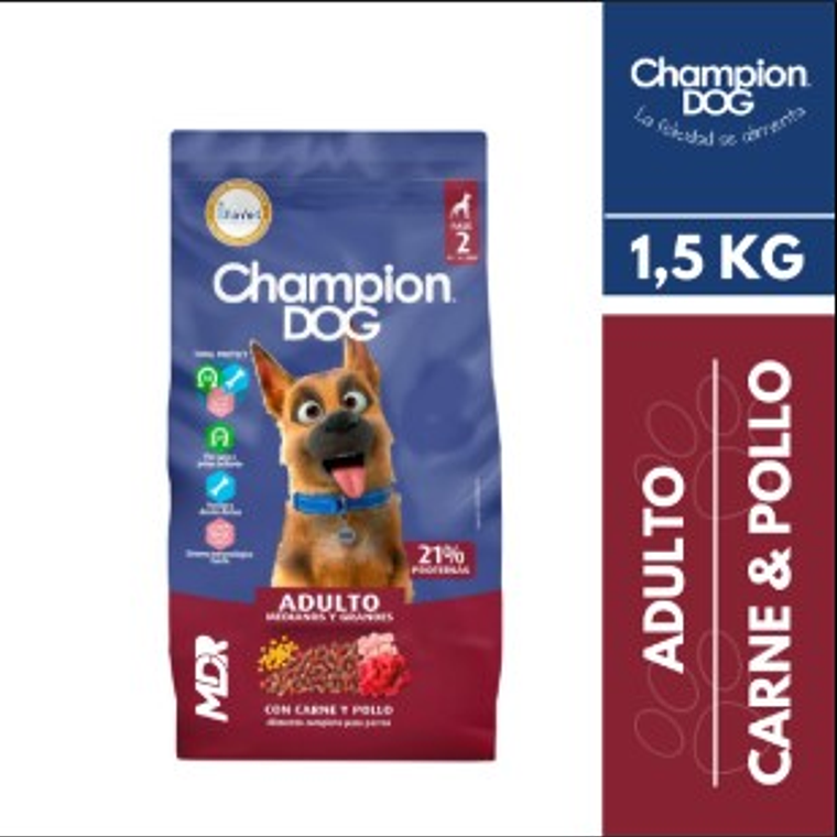 Champion Dog 1,5kg Manga 8uni 1