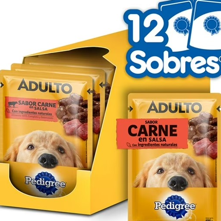 Sobres Pedigree X12 Carne 1