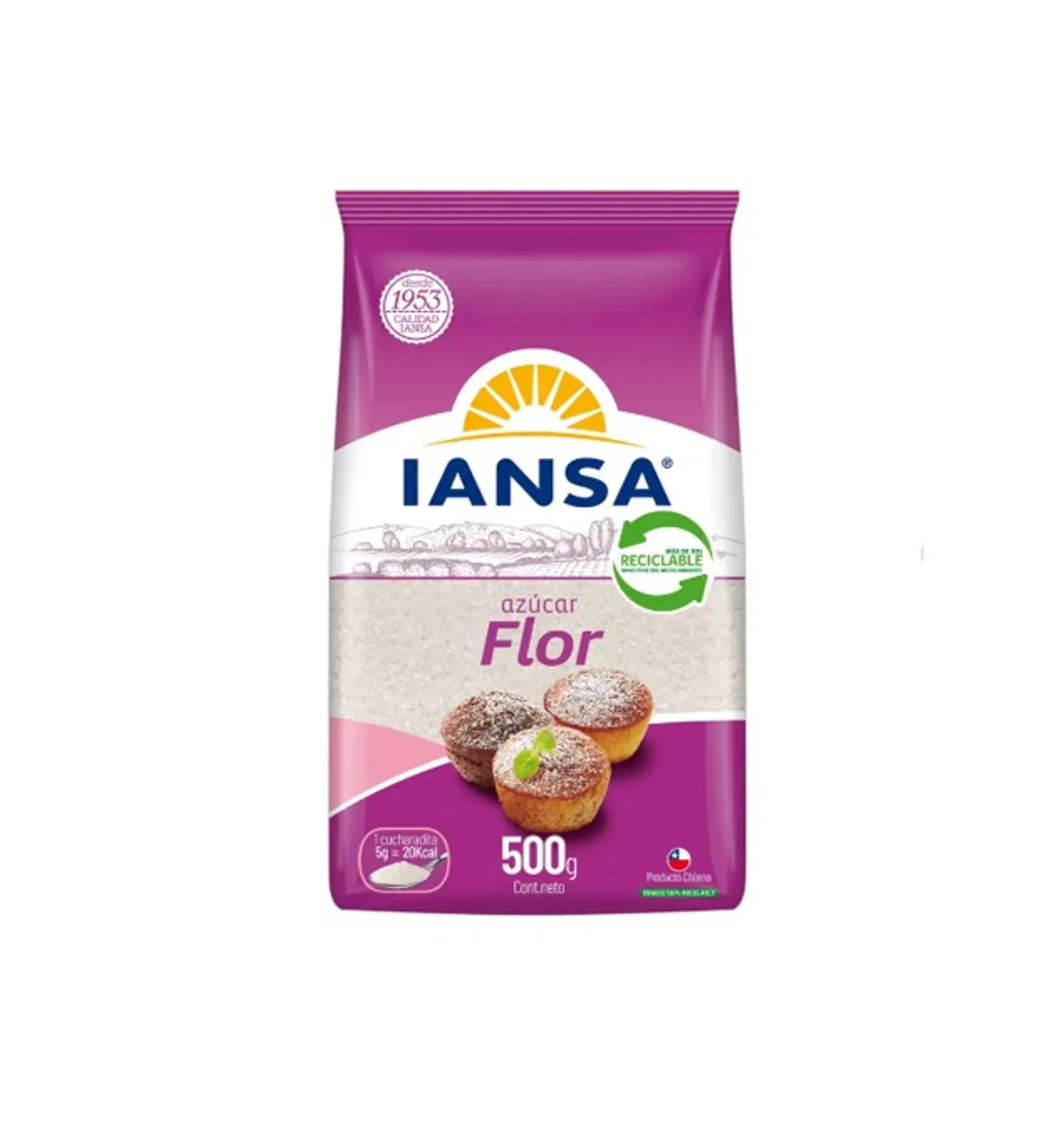 AZUCAR FLOR IANSA 500GR 1