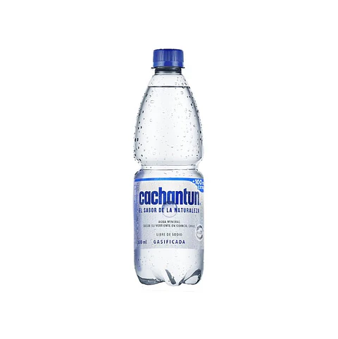 AGUA MINERAL CON GAS 600ML CACHANTUN 