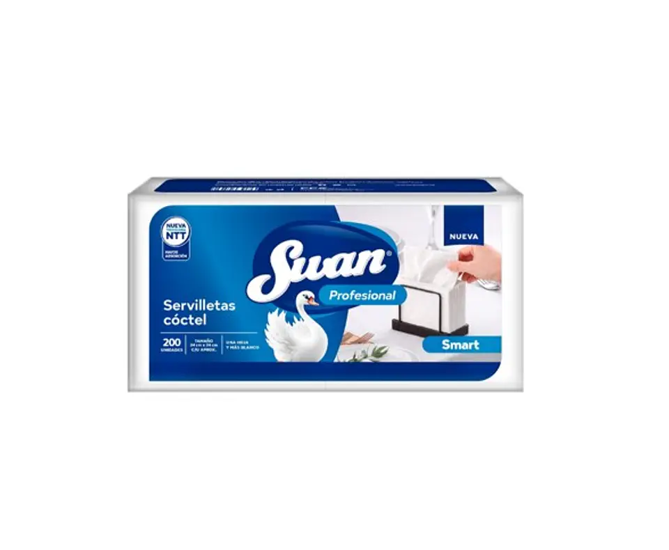 SWAN SERVILLETA COCTEL MANGA 200 UNI X 3  1