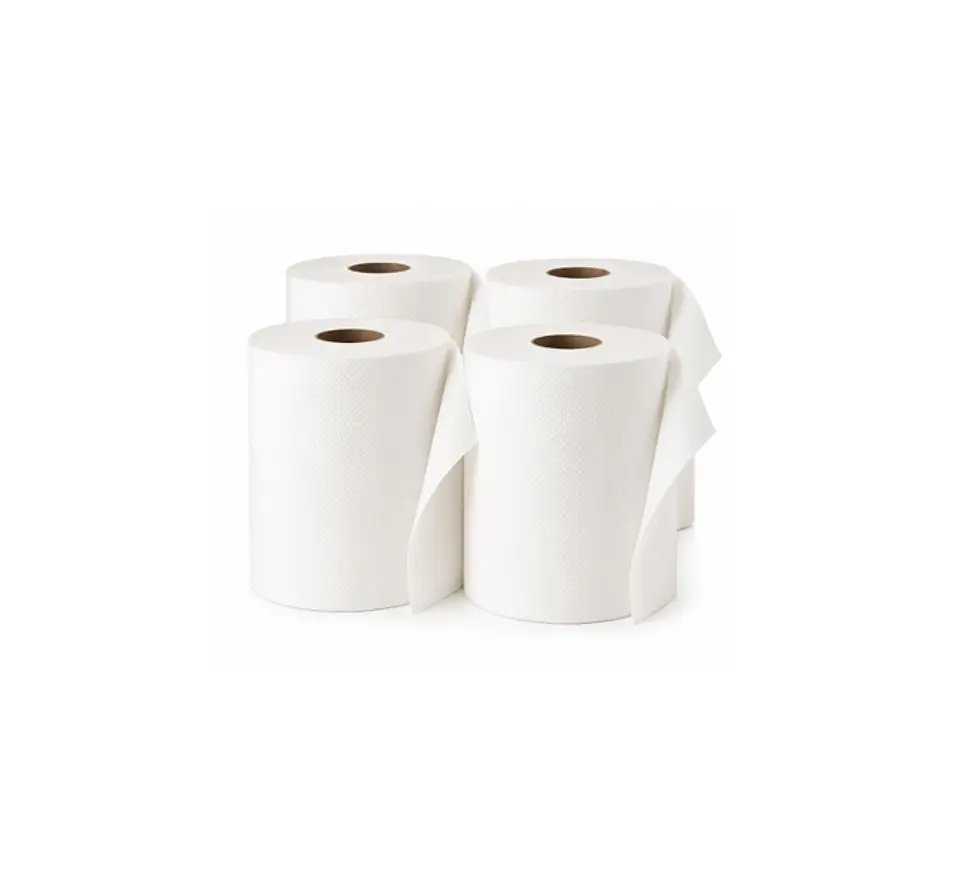 TOALLA DE PAPEL INDUSTRIAL SIN MARCA 4 ROLLOS 100 MTS 1
