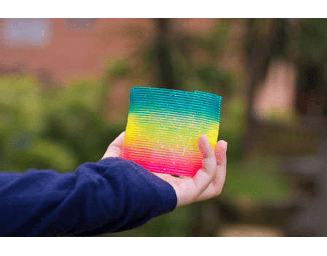 Resorte, espiral de plastico Color: arcoirir