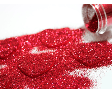 Purpurina glitter (escarcha) Rojo