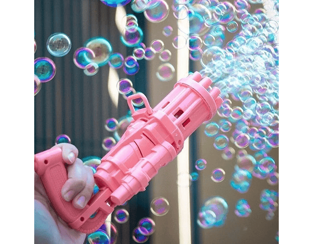 pistola de burbuja. juguete maquina para hacer burbuja. En 3