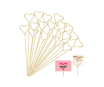 Portatarjetas de Metal  en forma de Corazón - Pack 10 unidades