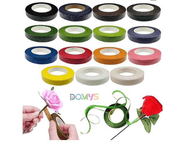 Cinta floral / Floratape en varios colores.