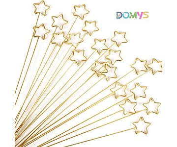 Portatarjetas de Metal  en forma de Estrella. FLoral Pack 10 unidades