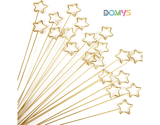 Portatarjetas de Metal  en forma de Estrella. FLoral Pack 10 unidades