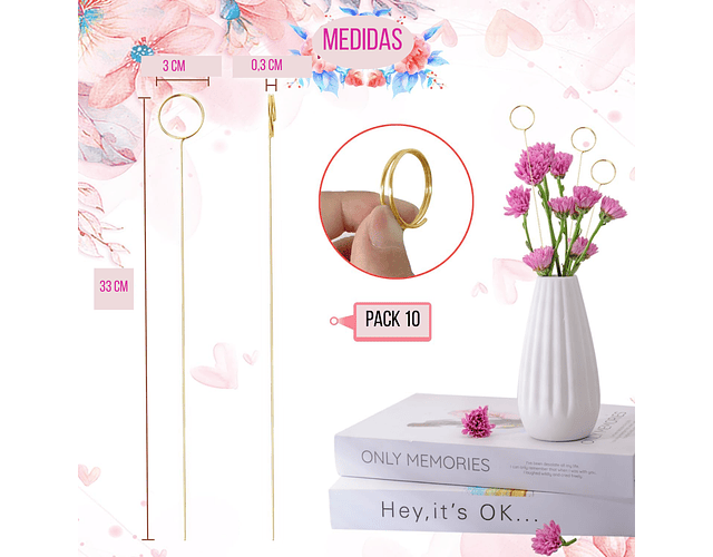 Portatarjetas de Metal  en forma de circulo. Pack 10 unidades