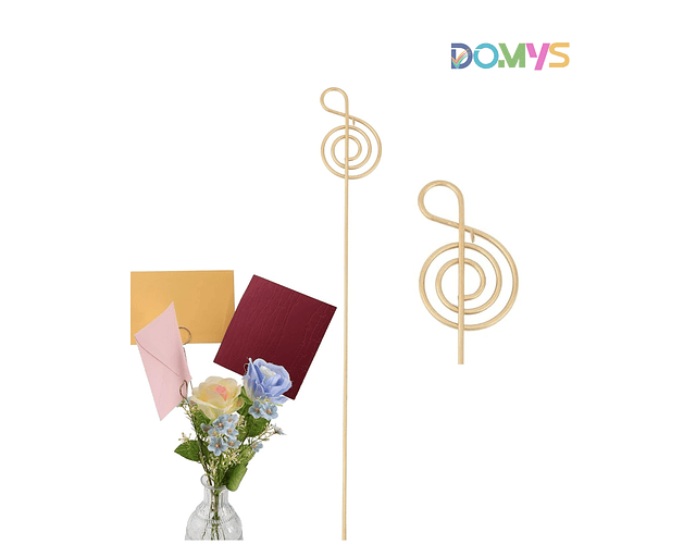 Portatarjetas de Metal  en forma de Nota Musical - Pack 10 unidades