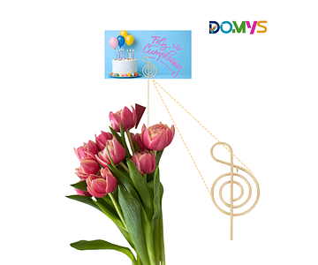 Portatarjetas de Metal  en forma de Nota Musical - Pack 10 unidades