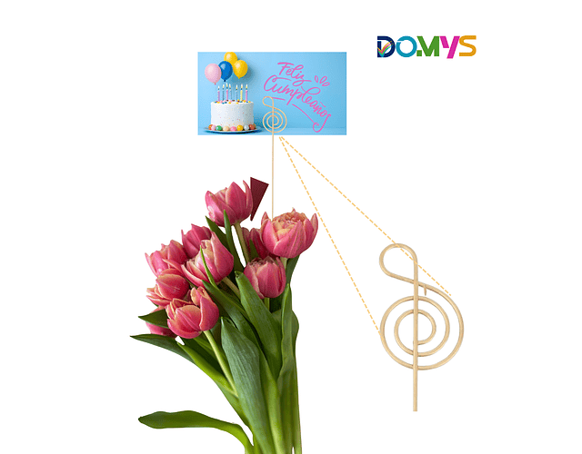 Portatarjetas de Metal  en forma de Nota Musical - Pack 10 unidades