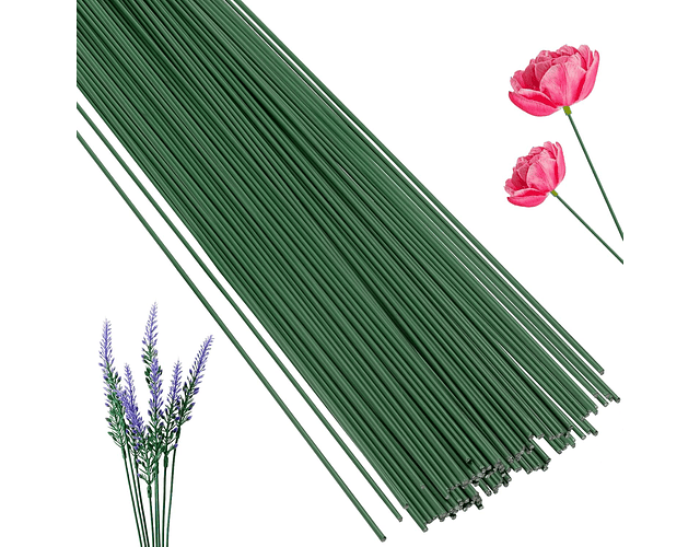 Alambre Floral Forrado en Plástico (2mm x 30 cm de Largo) Pack de 20 Unidades