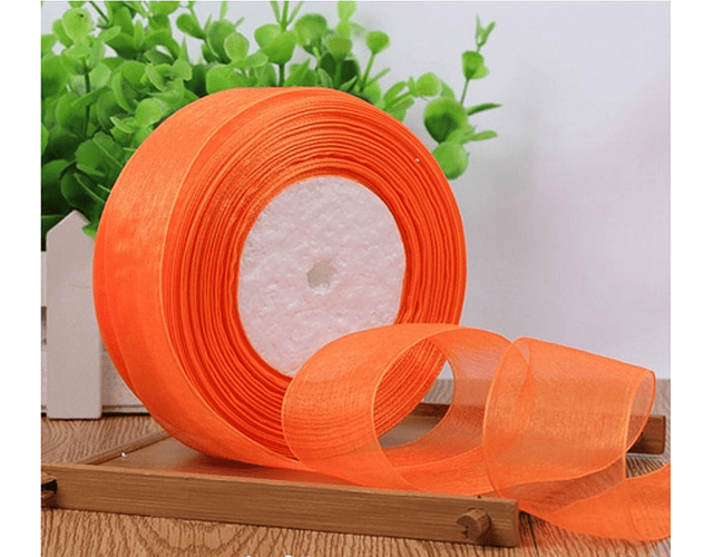 Cinta Organza 1 cm Rollo contiene (22,8 metros)