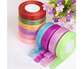 Cinta Organza 1 cm Rollo contiene (22,8 metros)