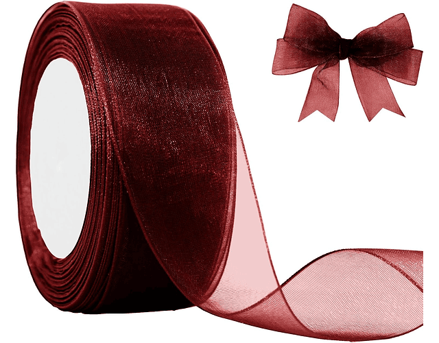 Cinta Organza 1 cm Rollo contiene (22,8 metros)