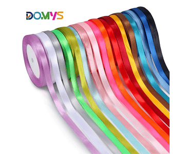 Cintas de Tela Raso - Satín - Satinada (0,6 Cm) Rollo de 22,8 metros