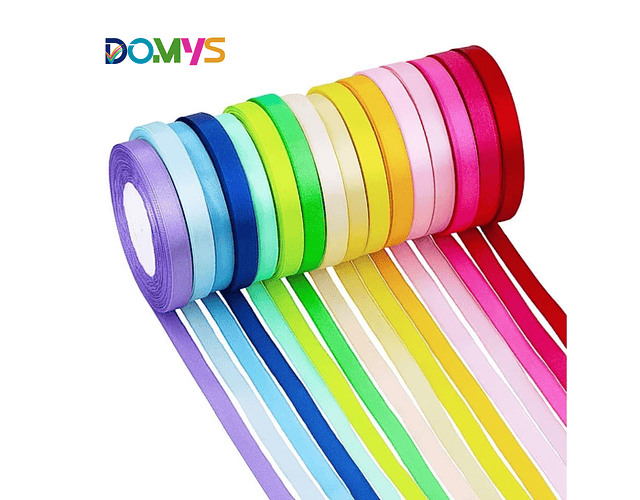 Cintas de Tela Raso - Satín - Satinada (1 Cm) Rollo de 22,8 metros