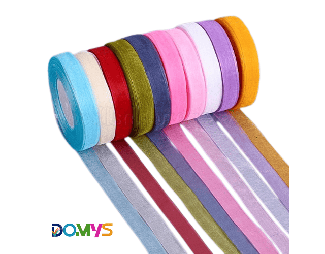 Cinta Organza 1 cm Rollo contiene (22,8 metros)