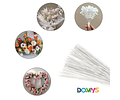 Alambre Floral  Blanco (0,9 mm x 40 cm de Largo) Pack de 30 Unidades