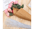 Alambre Floral  Blanco (0,9 mm x 40 cm de Largo) Pack de 30 Unidades