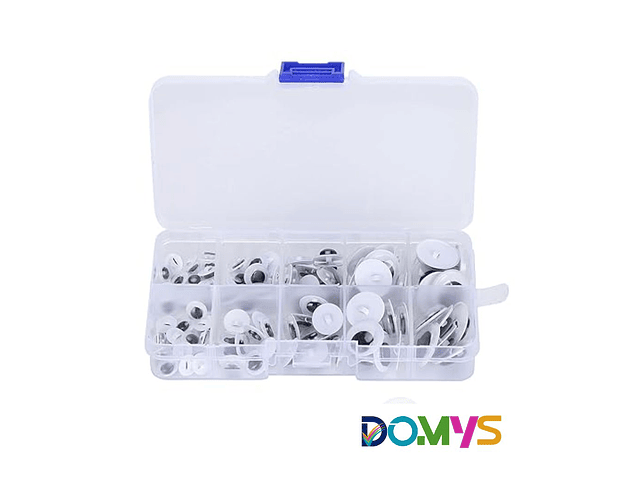 Caja de Ojos Locos  / Ojos Moviles Autoadeshivos en varios medida 260 Unidades