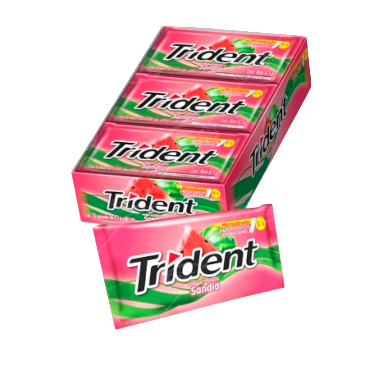 Chicle Trident Sabor Sandía (caja Con 18 Unidades)