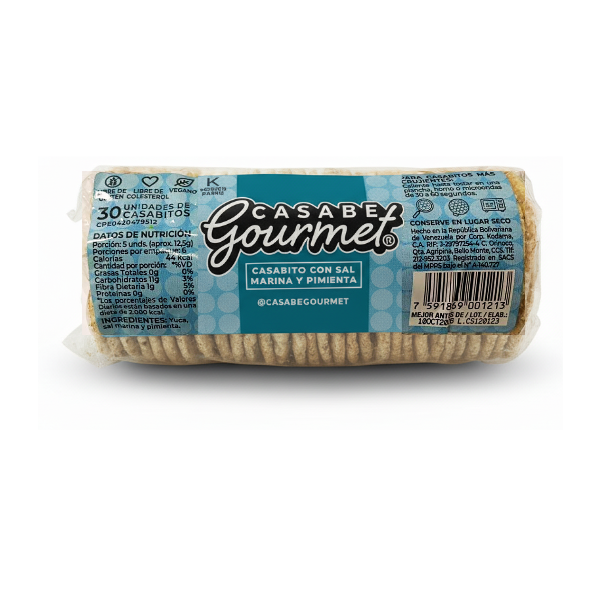 Galleta Casabito Sal de Mar Pimienta — Casabe