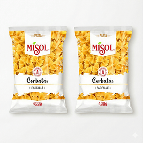 Fideos Misol Corbatas 400gr x 2