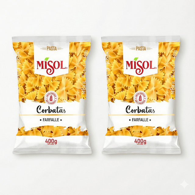 Fideos Misol Corbatas 400gr x 2