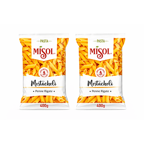 Fideos Misol Mostacholi 400gr x 2
