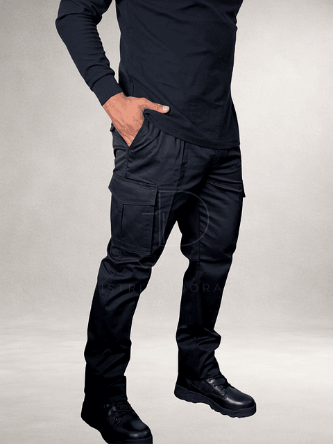 Pantalón Cargo Negro para Guardia de Seguridad | Modelo Dama y Varón