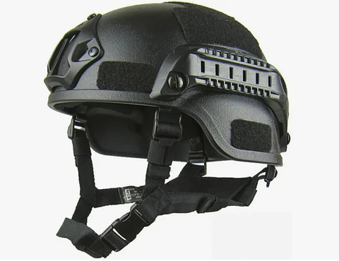 Casco Táctico Negro para Guardia de Seguridad