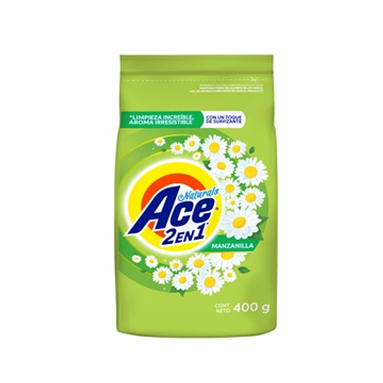 Detergente Ace Naturals con Suavizante (9 x 400 GR)