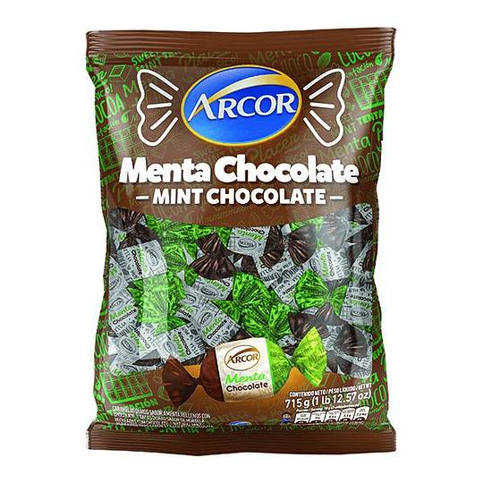 Caramelos Menta Chocolate Arcor 100 UD