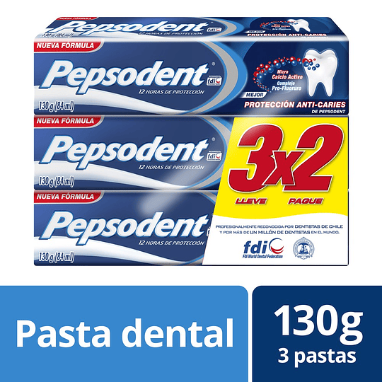 Pasta Dental Pepsodent (3 x 130g) x 9