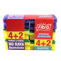 Esponja Acanalada (4+2) Fibro (10 x 6 UD)